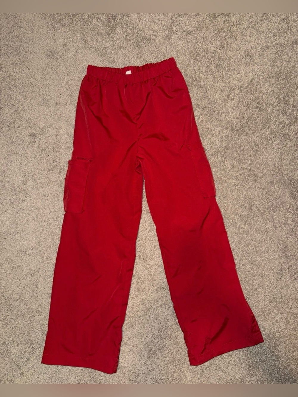 SHEIN Kids Girls Red windbreaker cargo pants